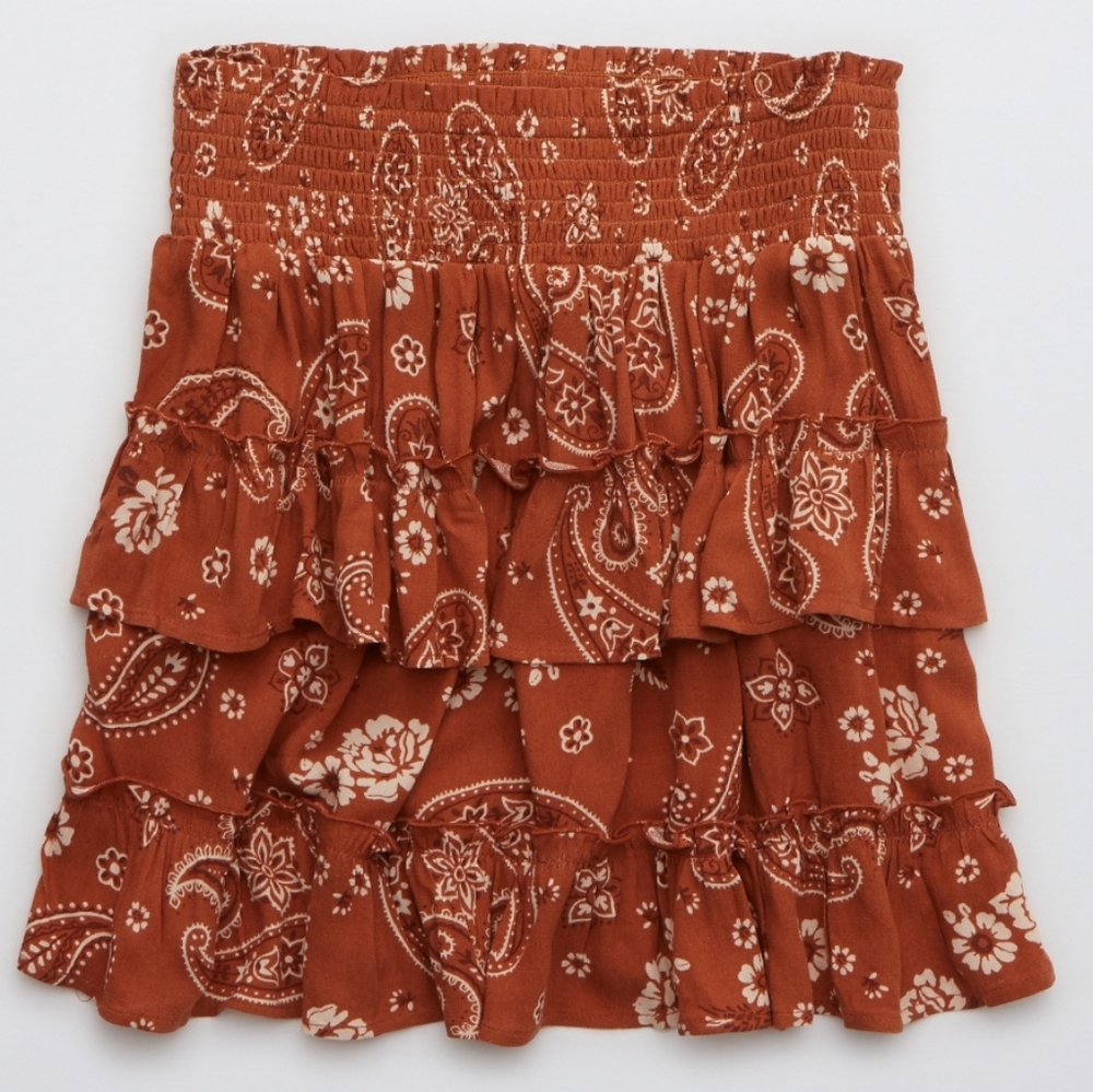 Aerie Ruffle Mini Skirt